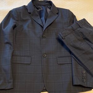 Zara Boy’s Navy Blue Plaid Suit